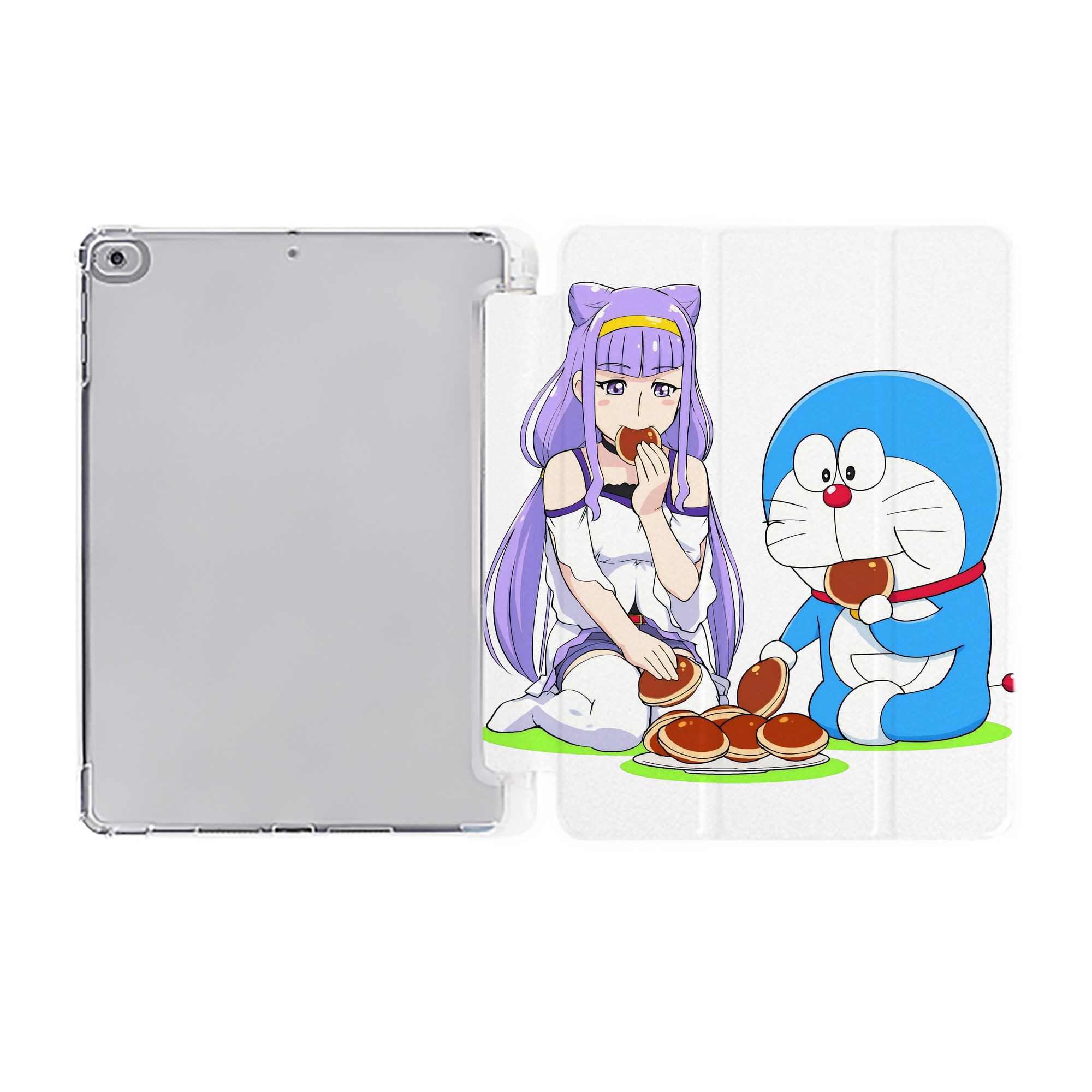 （画像用） ドラえもん Doraemon IPad ケース ペン収納付き 三つ折りスタンド PUレザー×シリコン 対応機種9.5/10.5/10.9インチ